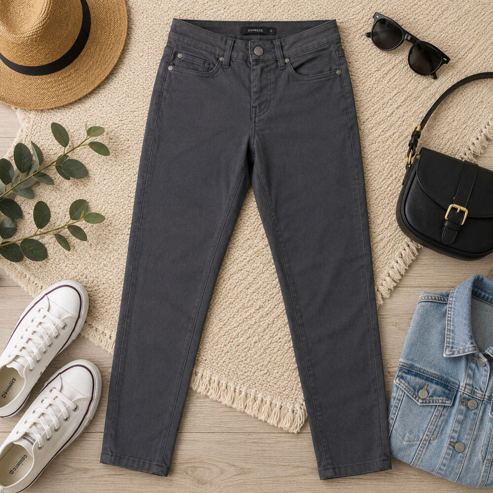 PrAna Brenna Moto Pants Women's Size 0S 26/27 Black Skinny Stretch (98)
